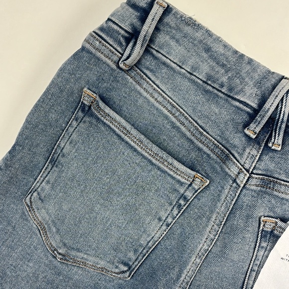 Good American Good Legs Destroyed Skinny Leg Ankle Cropped Designer Jeans - Picture 13 of 16